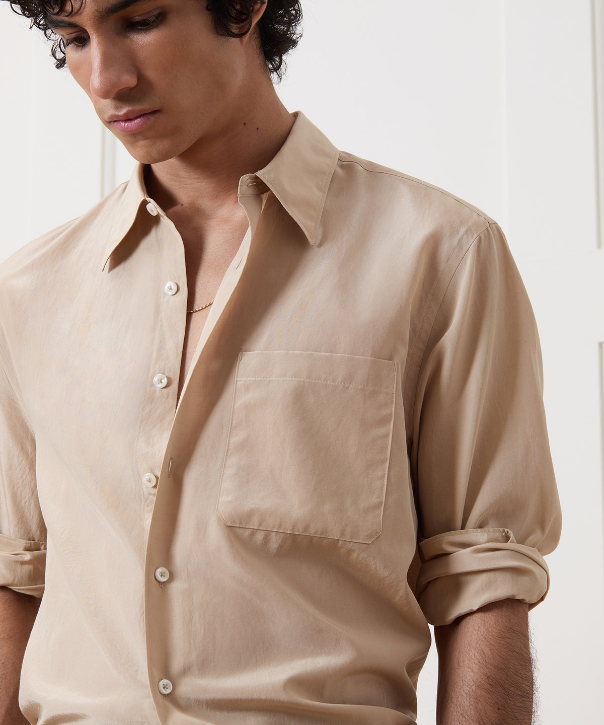 Cotton-Silk Big Shirt