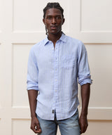 Slim Sea Soft Irish Linen Point Collar Shirt