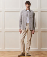 Slim Sea Soft Irish Linen Point Collar Shirt