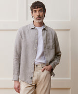 Slim Sea Soft Irish Linen Point Collar Shirt