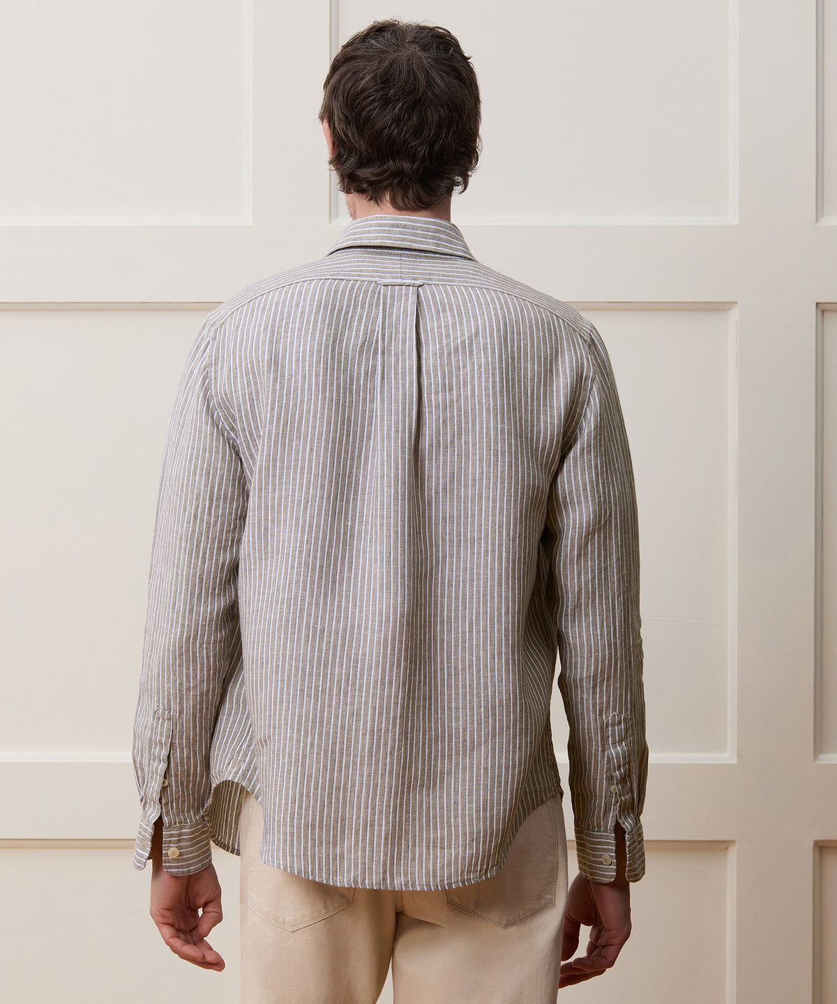 Slim Sea Soft Irish Linen Point Collar Shirt