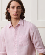 Slim Sea Soft Irish Linen Point Collar Shirt