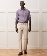 Slim Sea Soft Irish Linen Point Collar Shirt