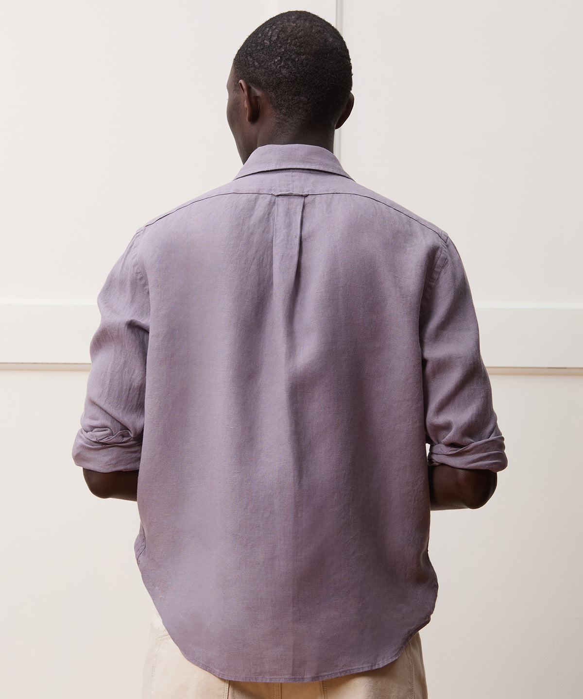 Slim Sea Soft Irish Linen Point Collar Shirt