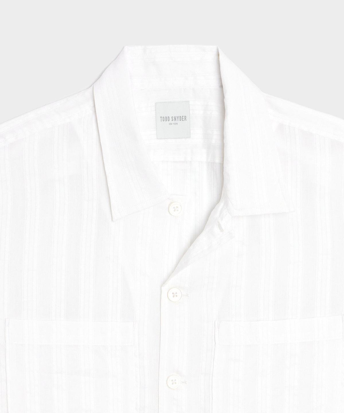 Relaxed Cotton-Silk Jacquard Camp Collar Shirt