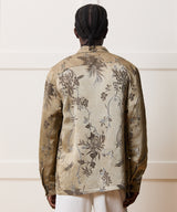 Relaxed Linen Jacquard Shirt Jacket