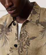 Relaxed Linen Jacquard Shirt Jacket