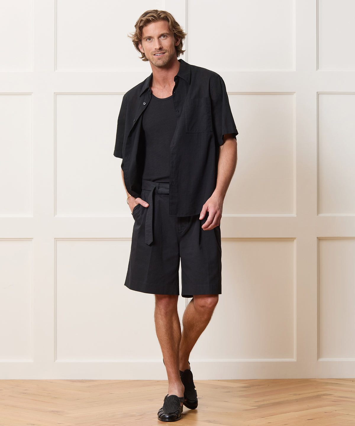 8" Cotton Self-Belt Short