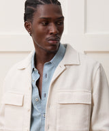 Linen-Cotton Textured Shirt Jacket