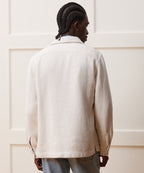 Linen-Cotton Textured Shirt Jacket