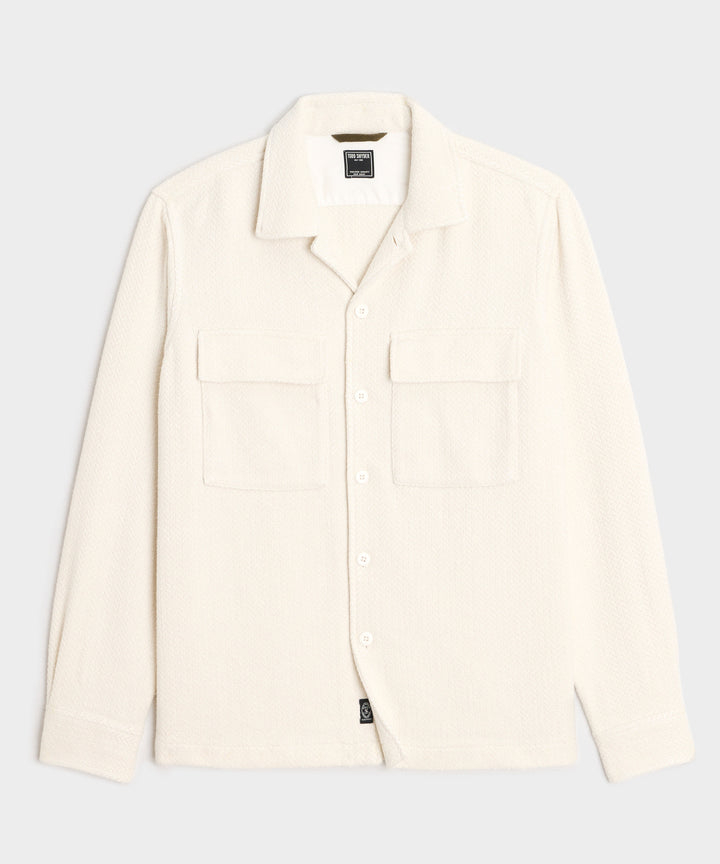 Linen-Cotton Textured Shirt Jacket