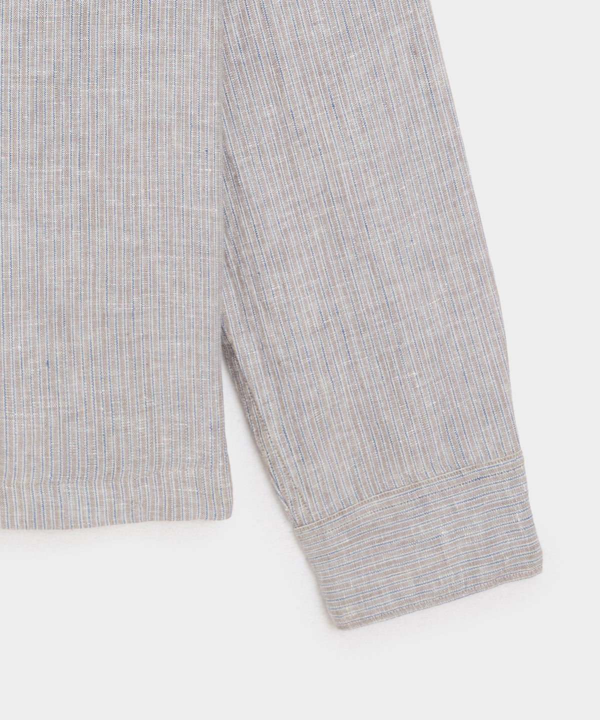 Cropped Sea Soft Irish Linen Camp Collar Shirt