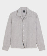 Cropped Sea Soft Irish Linen Camp Collar Shirt