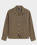 Cropped Sea Soft Irish Linen Camp Collar Shirt