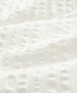 Cropped Seersucker Camp Collar Shirt