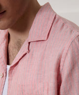 Cropped Sea Soft Irish Linen Camp Collar Shirt