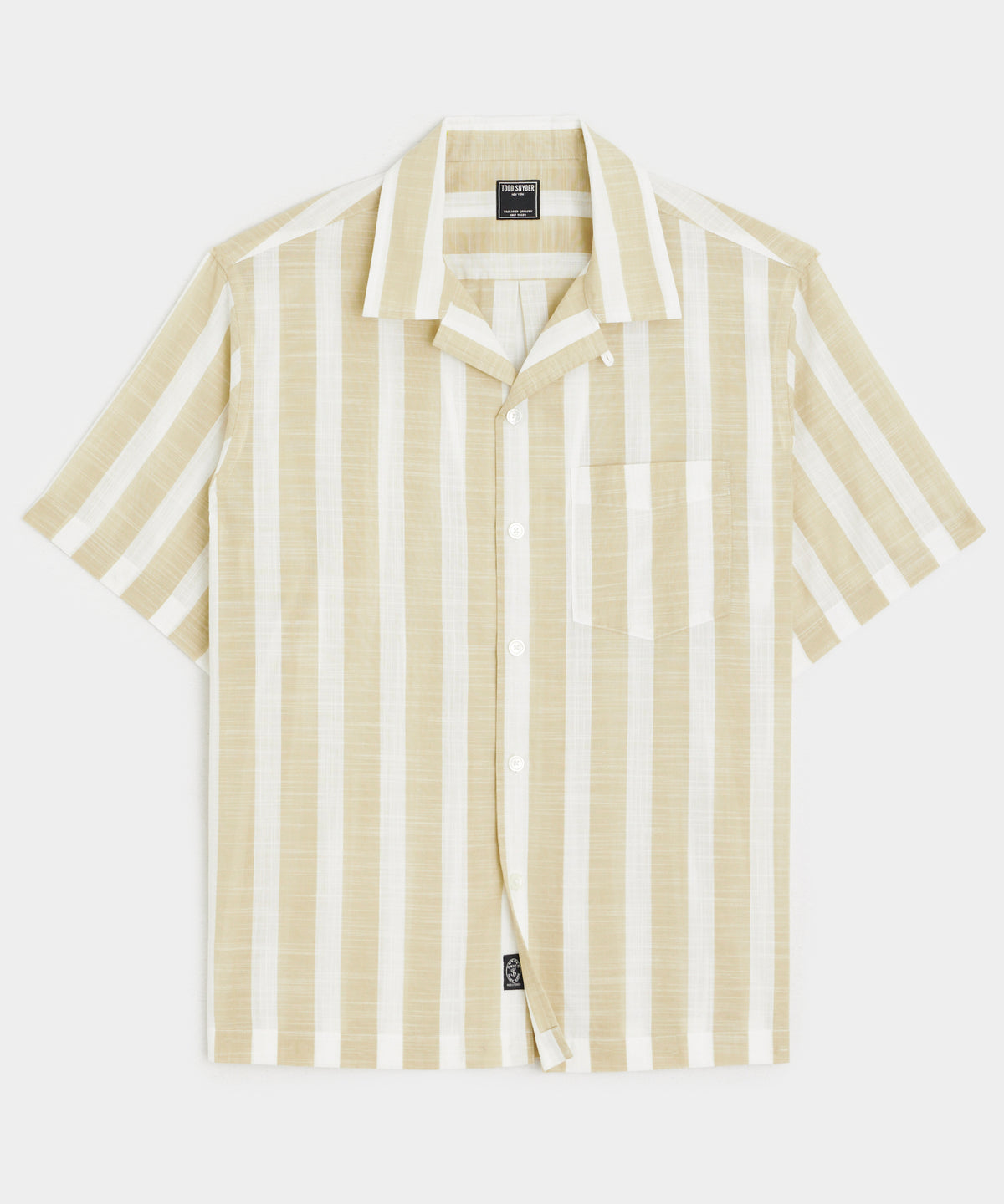 Cropped Cotton Summerweight Camp Collar Shirt