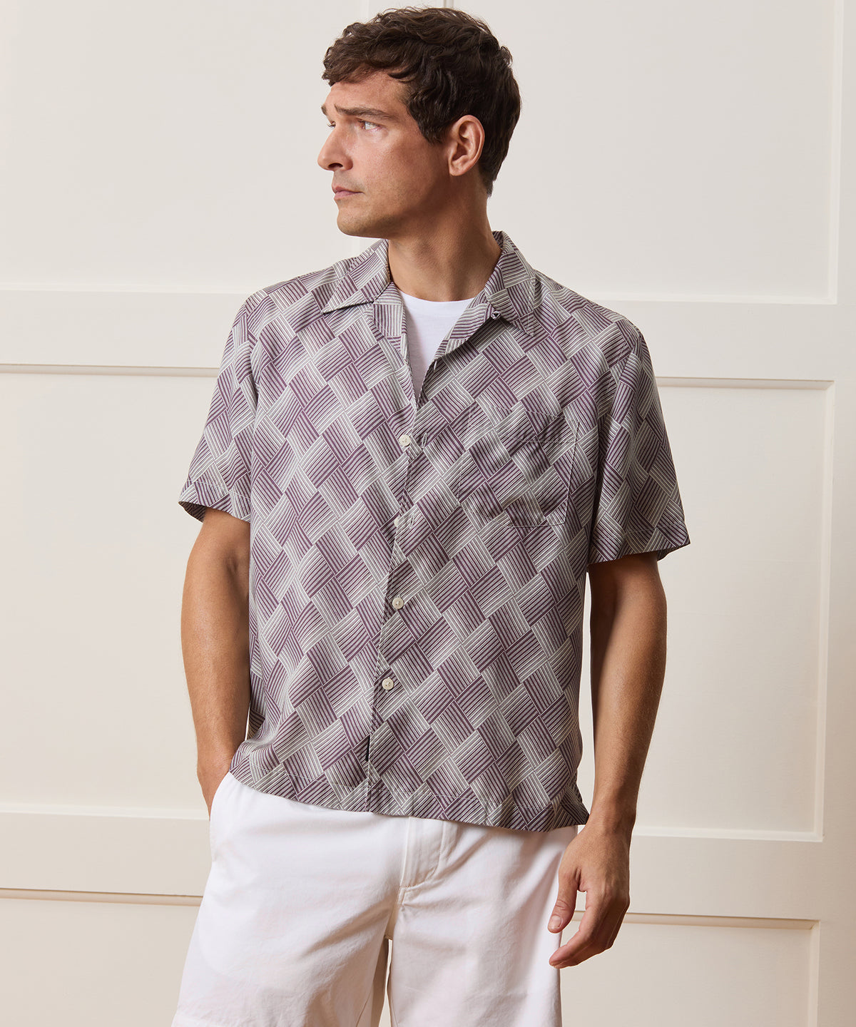 Cropped Rayon Capri Shirt