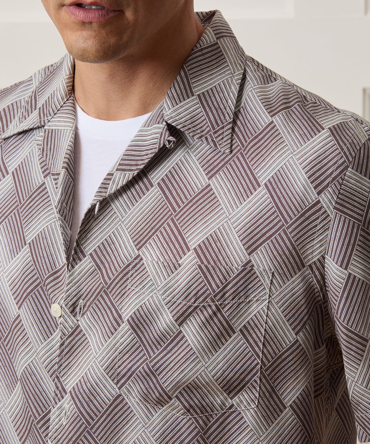 Cropped Rayon Capri Shirt