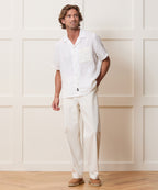 Textured Linen Capri Shirt