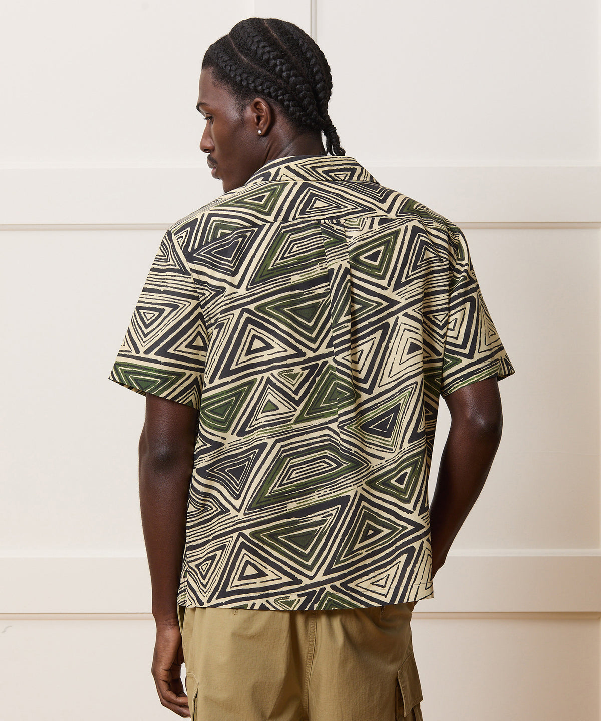 Cropped Silk-Cotton Camp Collar Shirt