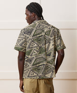 Cropped Silk-Cotton Camp Collar Shirt