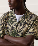 Cropped Silk-Cotton Camp Collar Shirt