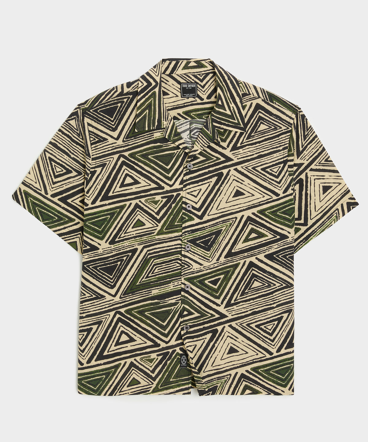 Cropped Silk-Cotton Camp Collar Shirt