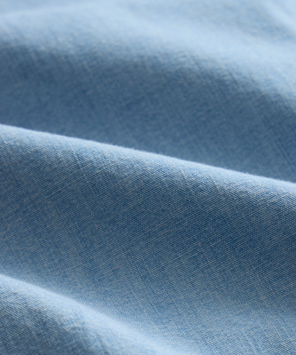 Cropped Chambray Camp Collar Shirt