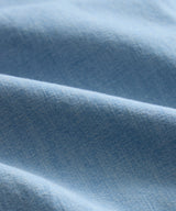 Cropped Chambray Camp Collar Shirt