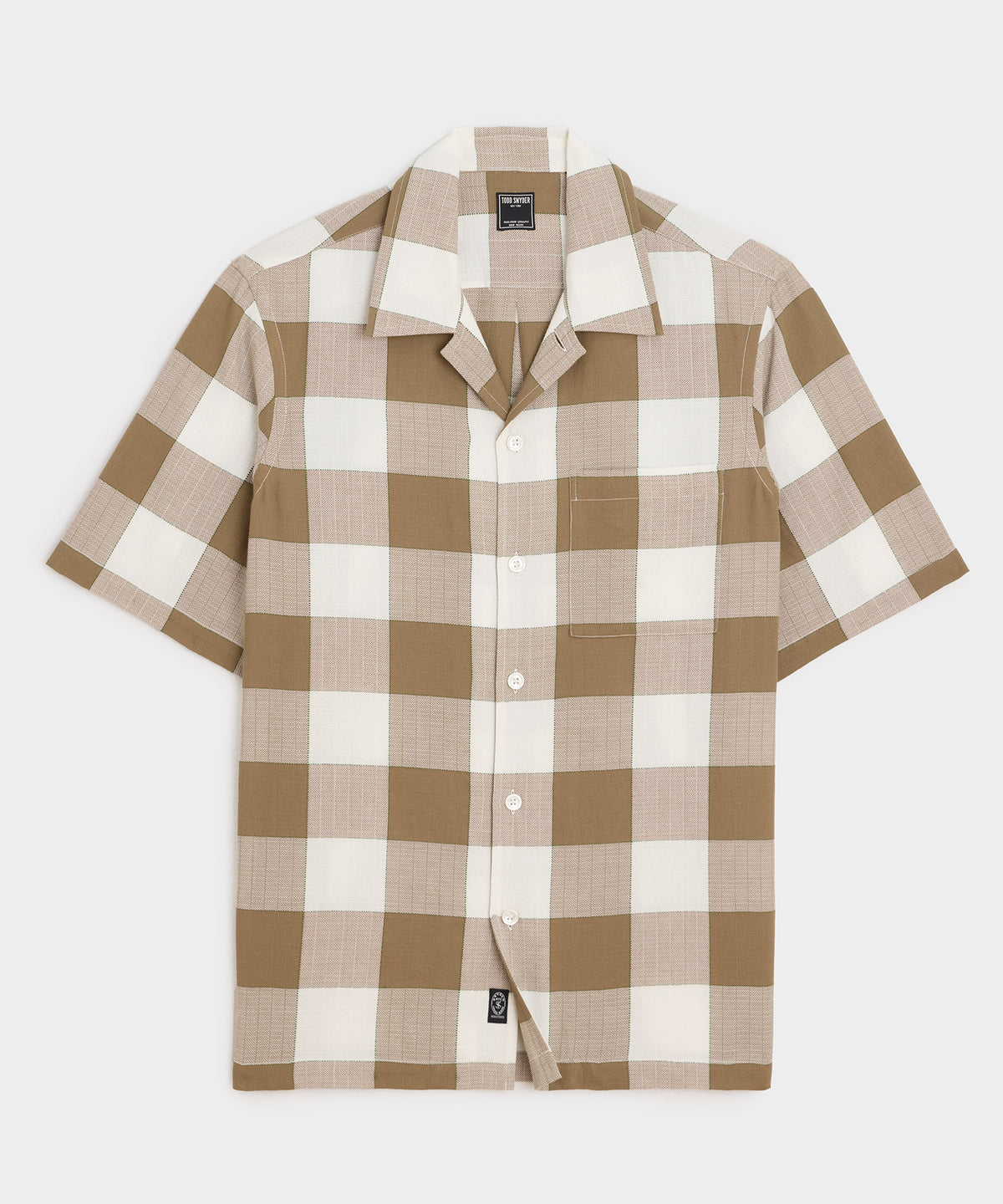 Cotton Check Camp Collar Shirt