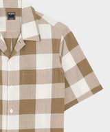 Cotton Check Camp Collar Shirt
