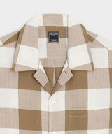 Cotton Check Camp Collar Shirt