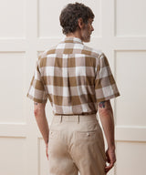Cotton Check Camp Collar Shirt