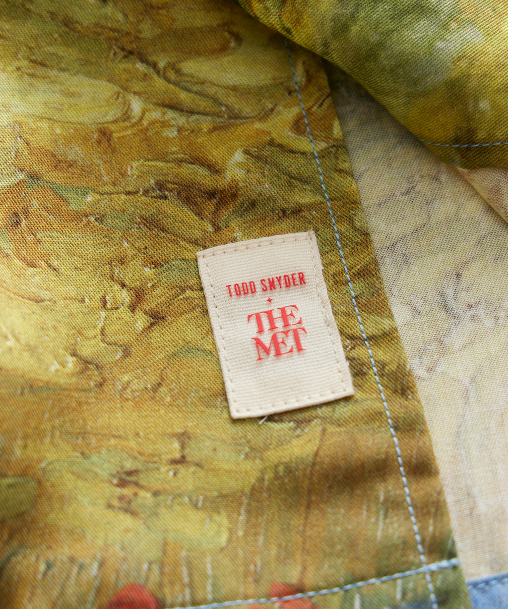Todd Snyder x The Met Van Gogh Wheat Field With Cypresses Cabana Shirt