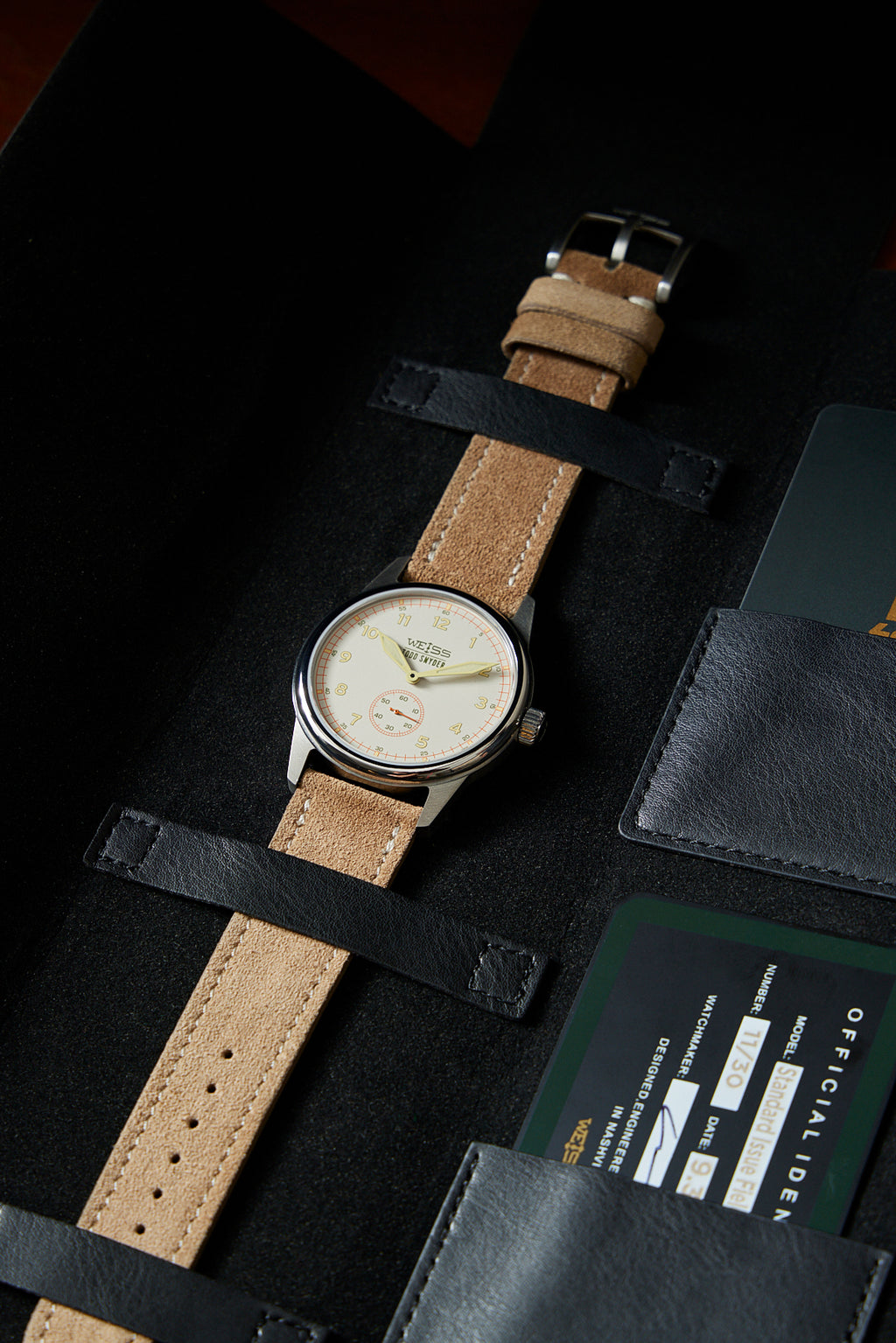 Todd Snyder x Weiss Watch Company 38MM Standard Issue Watch in Sand Storm