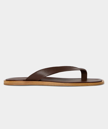 Porto Leather Thong Sandal in Brown – Todd Snyder