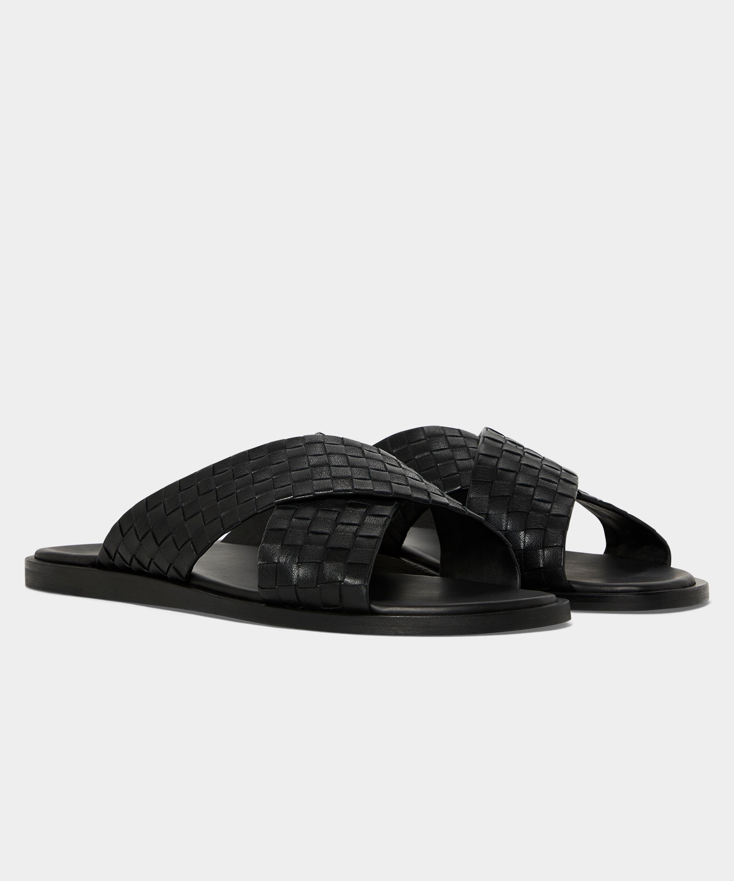 Porto Woven Leather Sandal in Black – Todd Snyder