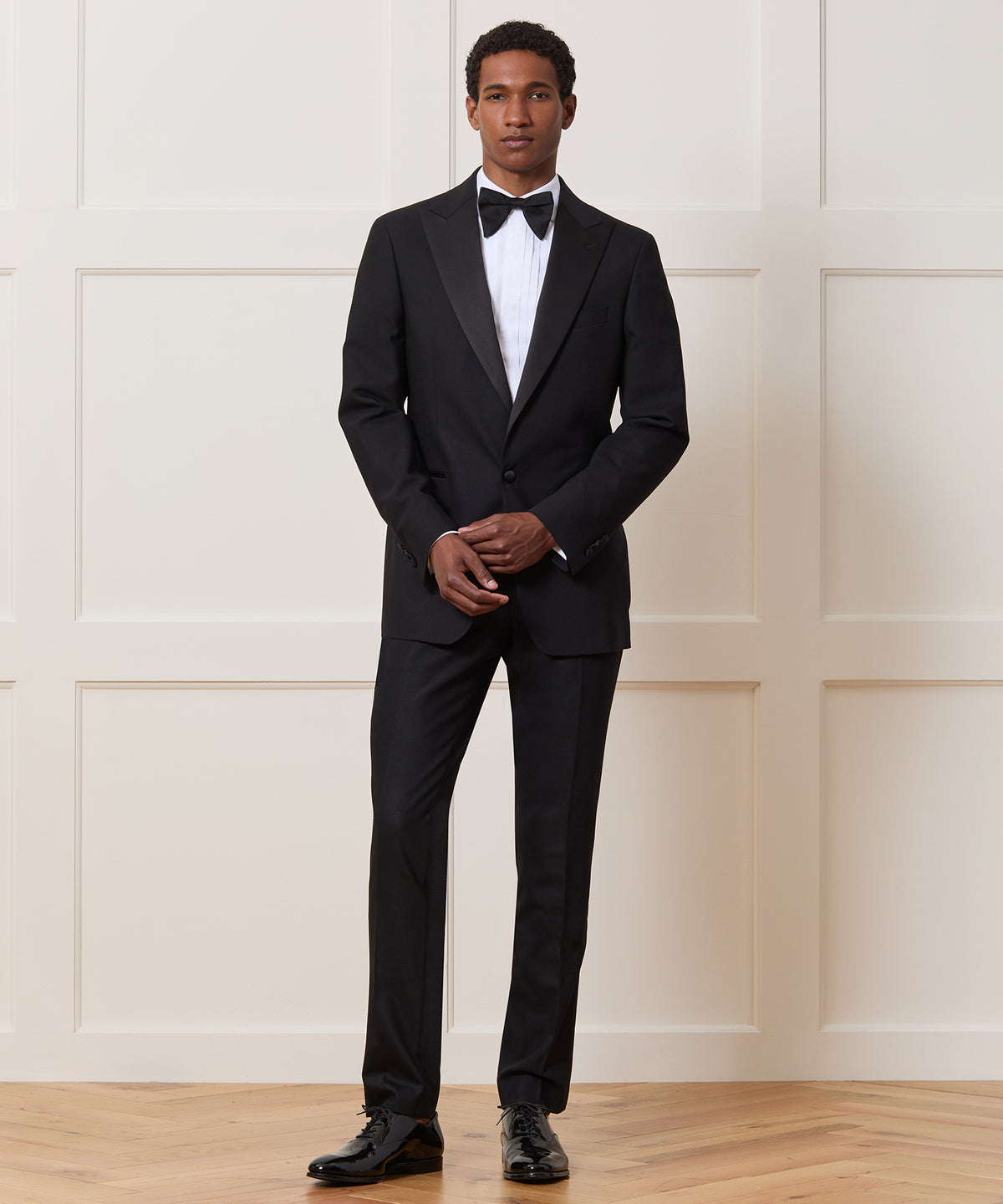 Slim Italian Wool Tuxedo Trouser