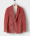 Italian Velvet Shawl Collar Suit Jacket in Dusty Rose