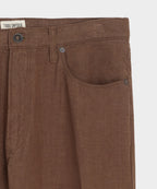 Straight Fit 5-Pocket Linen Pant