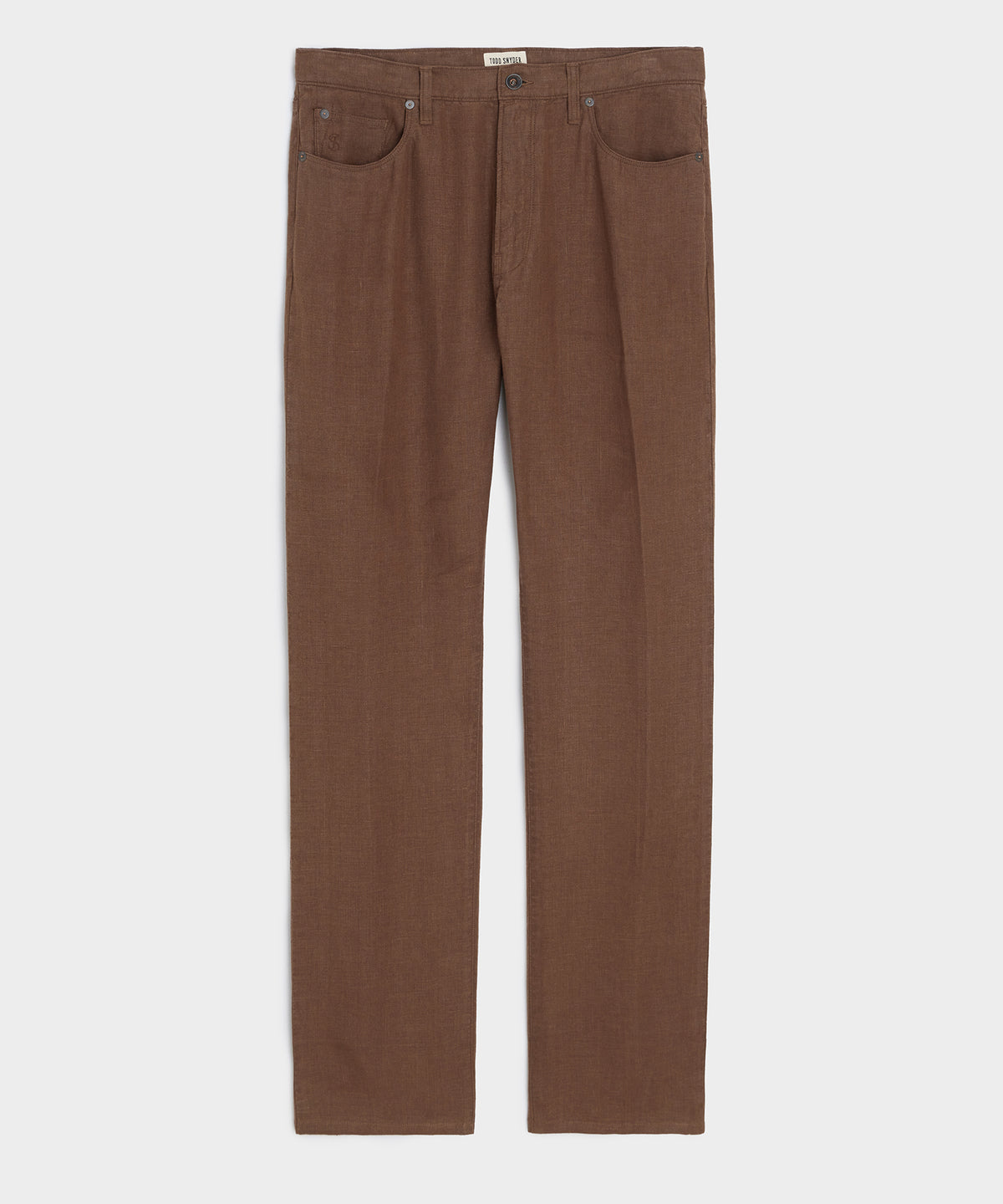 Straight Fit 5-Pocket Linen Pant
