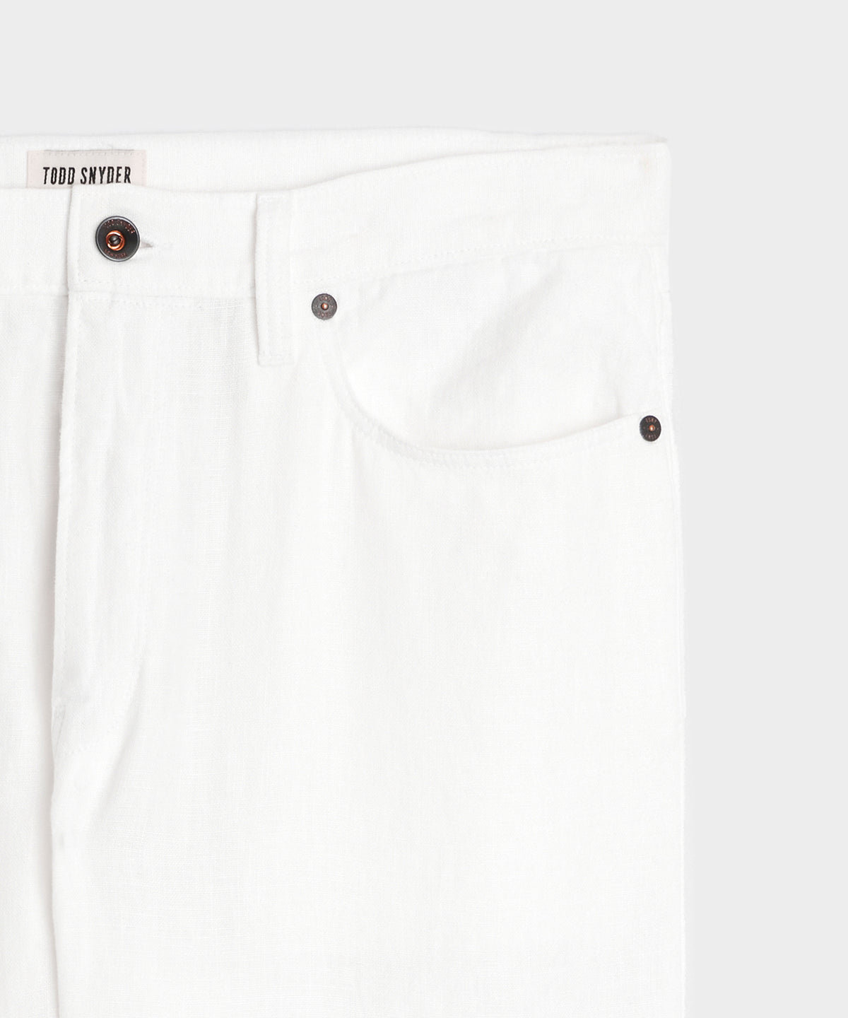 Straight Fit 5-Pocket Linen Pant