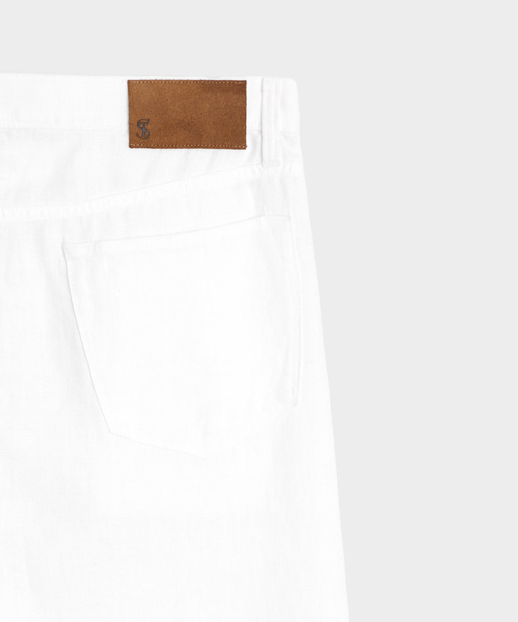 Straight Fit 5-Pocket Linen Pant