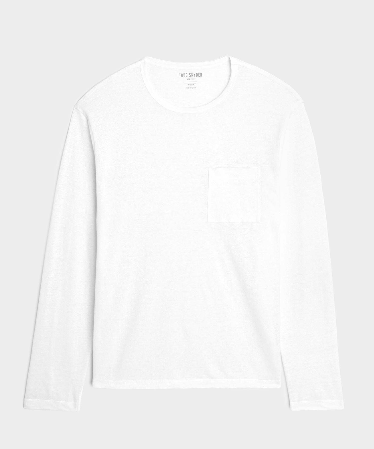 【週末値下げ中】French Linen Long Sleeve T Linen Jersey Tee in White – Todd Snyder