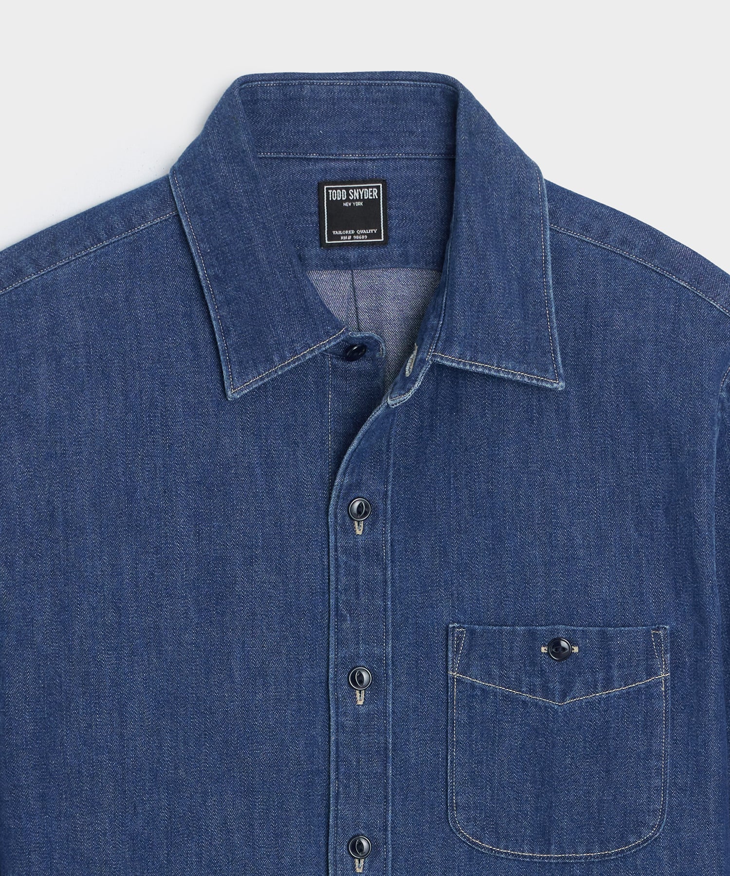 Denim Point Collar Shirt