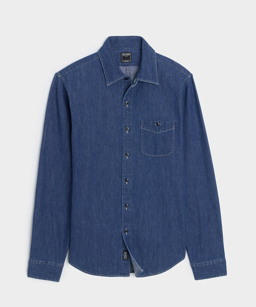 Denim Point Collar Shirt