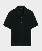 Silk-Cotton Ribbed Sweater Polo