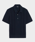 Silk-Cotton Ribbed Sweater Polo