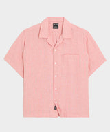 Cropped Sea Soft Irish Linen Camp Collar Shirt